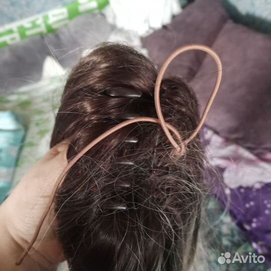 Хвост шиньон на крабе