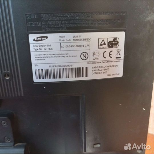 Монитор Samsung syncmaster 913n s