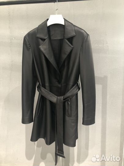Тренч из натуральной кожи Saint Laurent