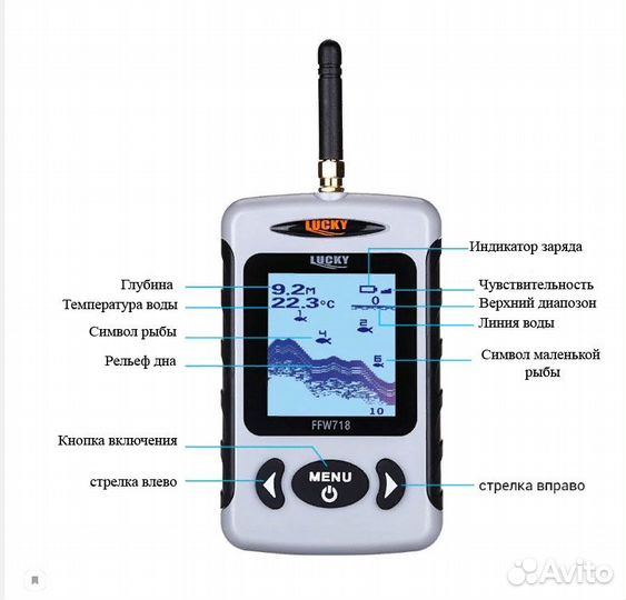 Эхолот беспроводной Fish Finder FFW -718