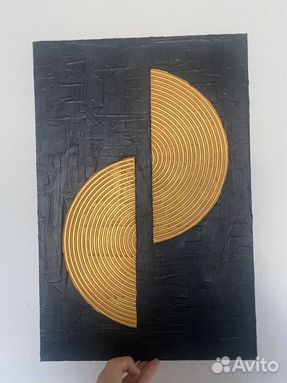 Картина из гипса, ручной работы