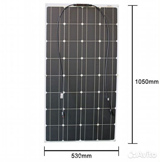 Гибкая солнечная панель 100W