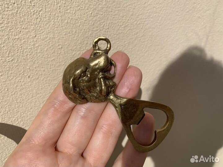 Открывашка с собакой, латунь, Германия, винтаж