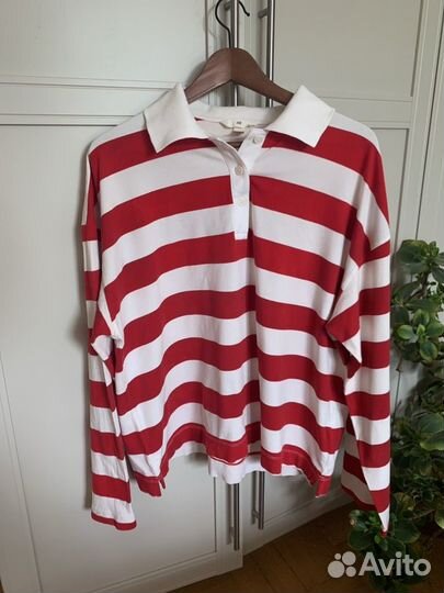 Поло лонгслим hm