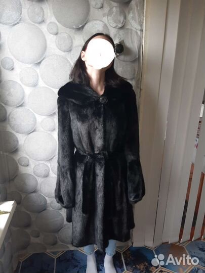 Шуба норковая с капюшоном 44 46