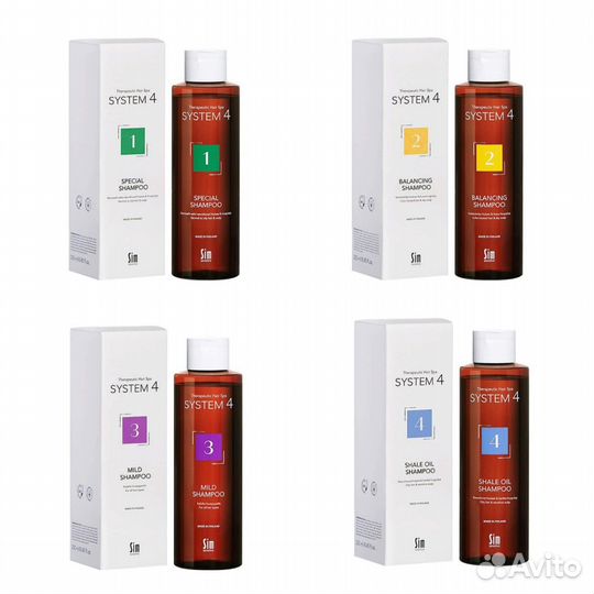 System 4 Терапевтические шампуни 250/500 мл