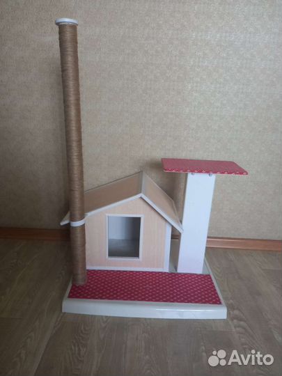 Когтеточка домик для кошки новый