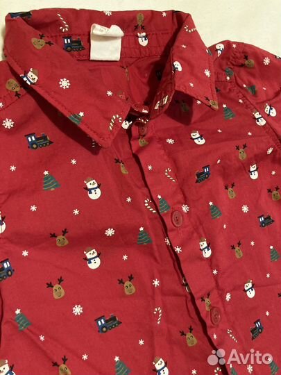 Рубашка детская новогодняя H&M