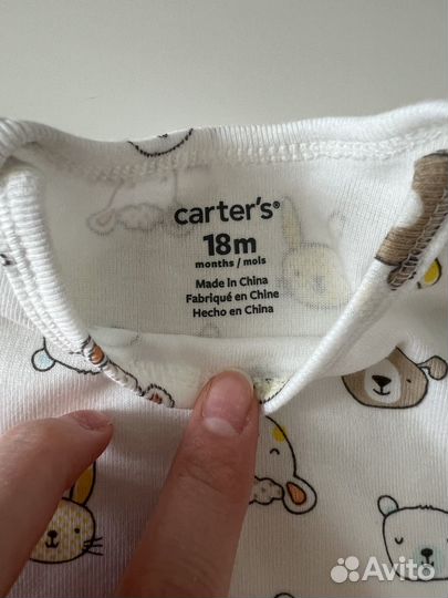 Новый боди carters 18м