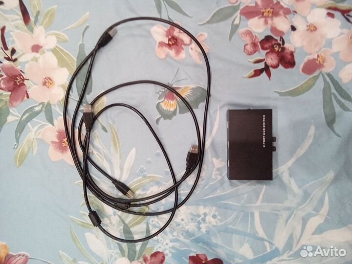 Переключатель USB 2.0 на 2 порта + 2 Кабеля USB