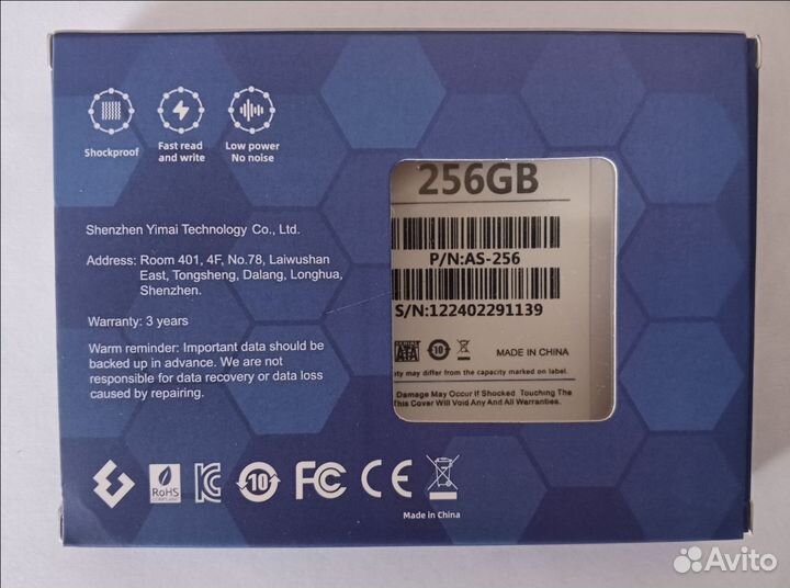 Внутренний SSD диск acos 256 GB