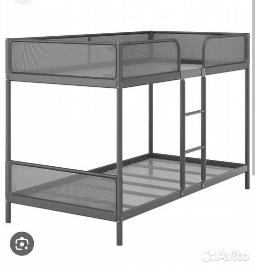 Двухъярусная кровать металлическая бу