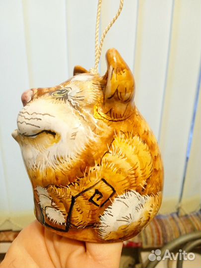 Колокольчик, кошечка, с подписью автора