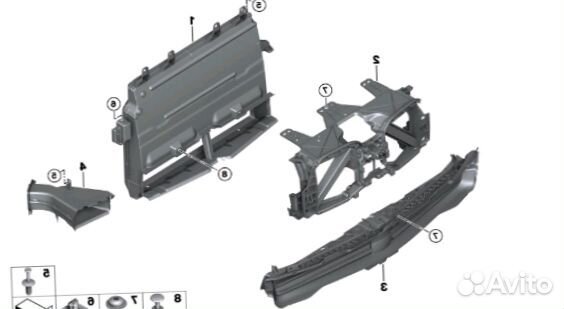 BMW IX Воздуховод с управл.заслонками снизу
