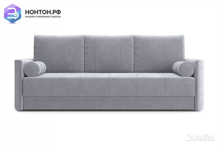 Диван еврокнижка Колибри 3-х местный серый