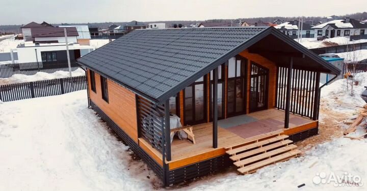 Каркасный дом с тремя спальнями,ипотека
