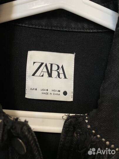 Джинсовая куртка рубашка zara