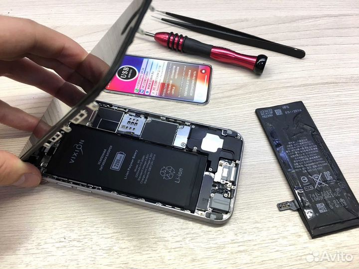 Ремонт iPhone, замена Аккумулятора, Батареи, Акб