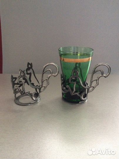 Стопочки из цветного стекла СССР