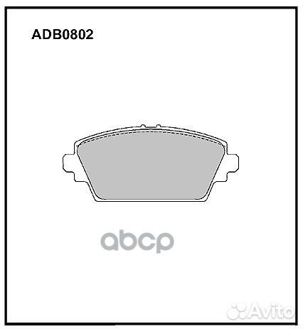 Колодки тормозные дисковые передние ADB0802 ALL