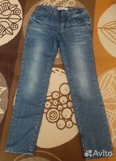 Утеплённые джинсы для девочек Gloria Jeans 146см