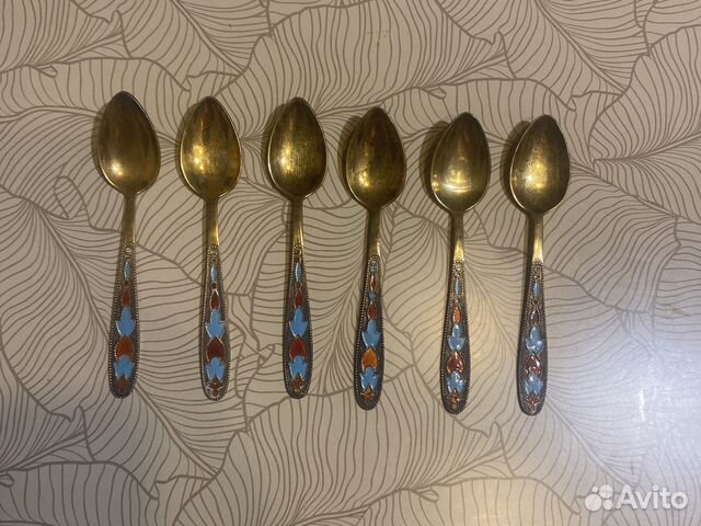 Набор чайных ложек серебро СССР