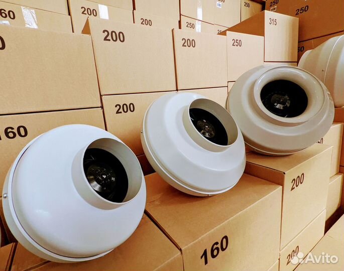 Канальный вентилятор от 100 до 315мм, вытяжной, пр