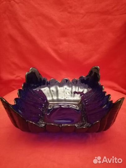 Ваза конфетница сухарница СССР Гусь Хрустальный