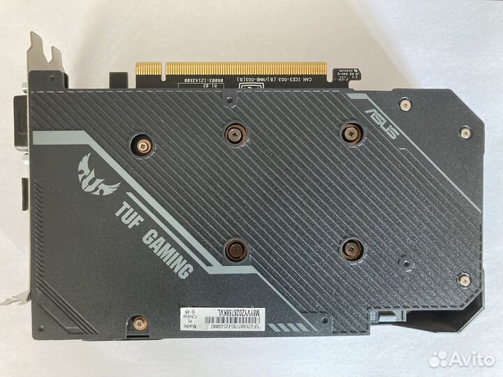 Видеокарта asus TUF GTX 1660Ti 6Gb DDR6 192bit