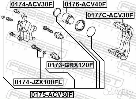 Скоба передн суппорта toyota camry 2001-2006 0