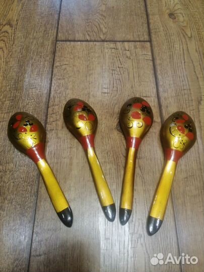 Ложки деревянные расписные СССР