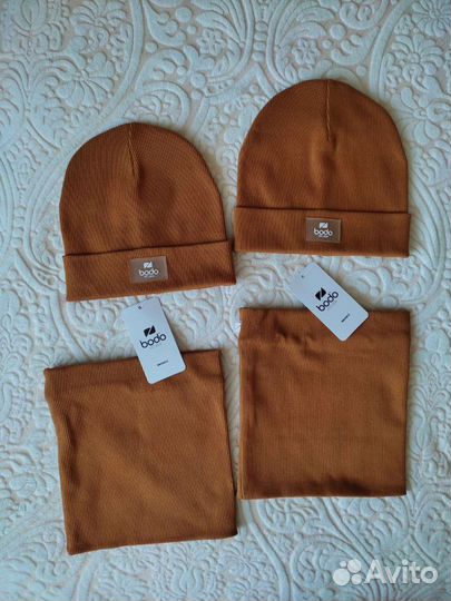 Новое bodo шапка+снуд р.50-52 и 52-54