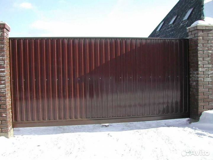 Откатные ворота 4000х2005