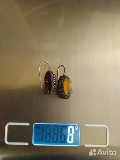 Серьги с сердоликом