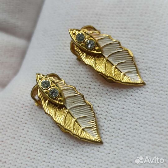 Винтажные Клипсы Чешская Бижутерия Чехословакия