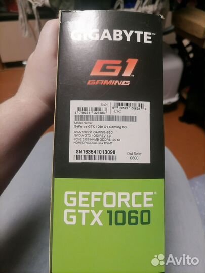 Видеокарта gtx 1060 6gb