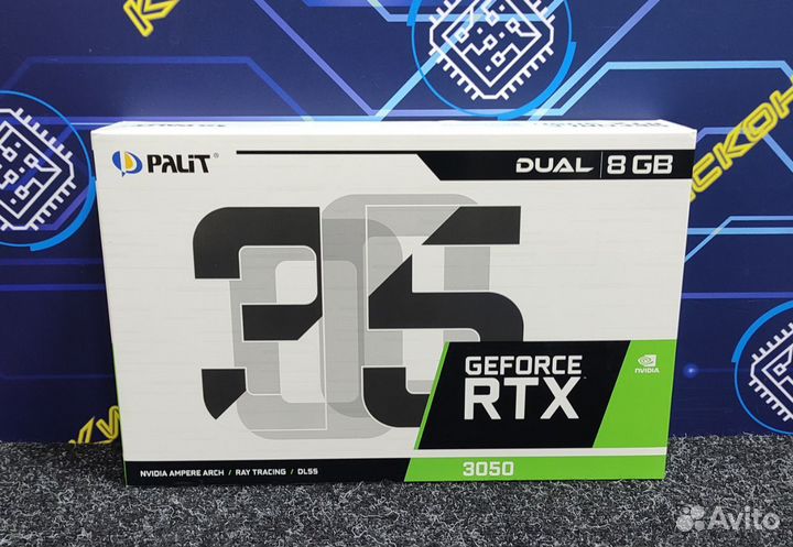 Видеокарта Palit GeForce RTX 3050 Dual 8GB