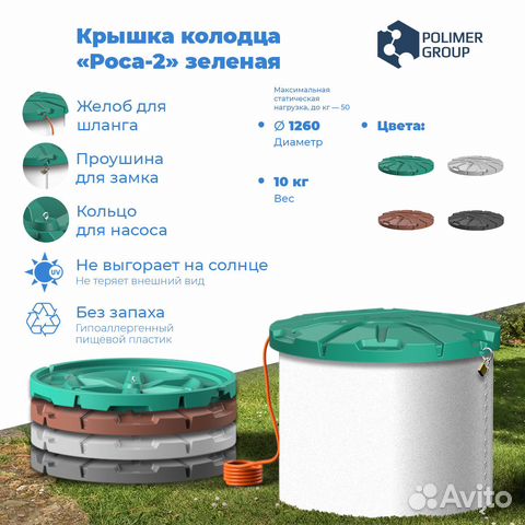 Крышка для колодца пластиковая Роса 2 купить в Москве | Товары для дома ...