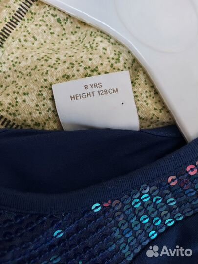 Платье для девочки, синее, Next, 128 см