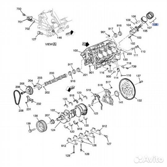 Кольца поршневые Escalade/Chevrolet Tahoe 12670787