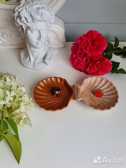 Поднос ракушка декоративный гипс