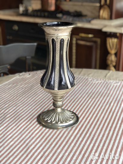 Ваза с синим стеклом, Grande Arredo. Италия