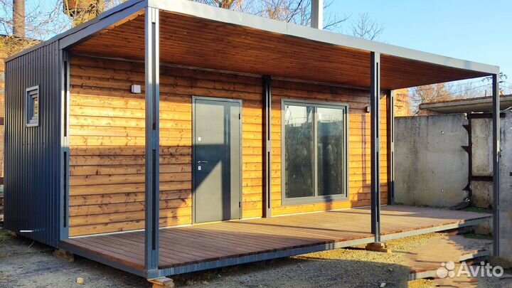 Модульный дом с террасой