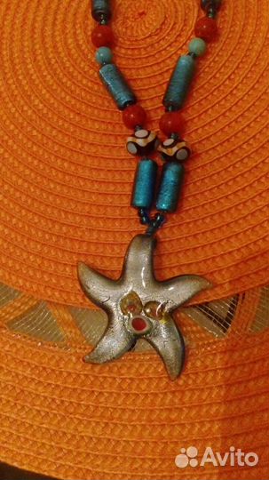 Бусы из муранского стекла ручной работы