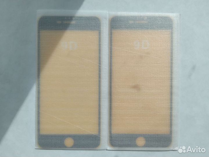 Защитное стекло iPhone 7 plus (чёрный цвет)