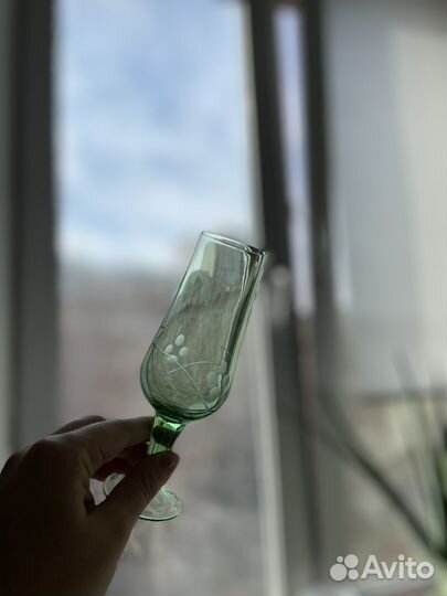 Бокалы фужеры из цветного стекла СССР