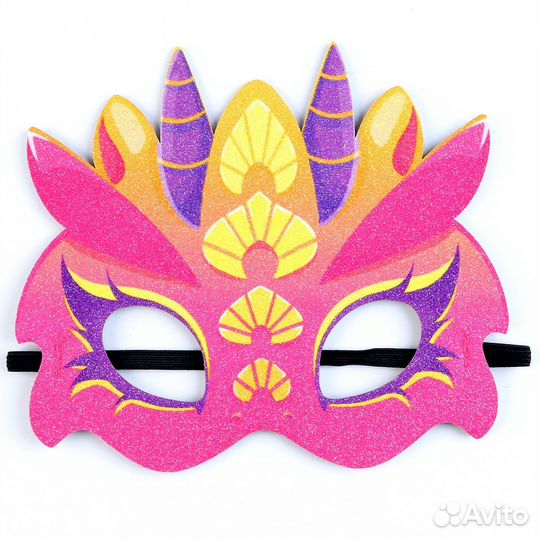 Маска карнавальная «Милый дракон», фетр с блёсткам