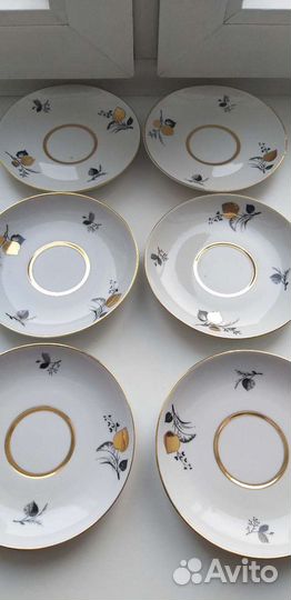 Сервиз чайный Алый цветок 6/21, фарфор лфз