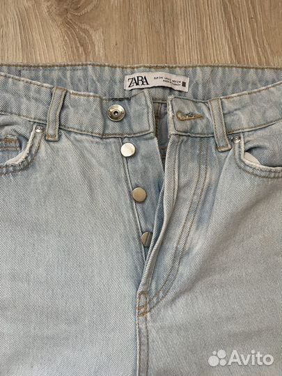 Джинсы zara 34 прямые