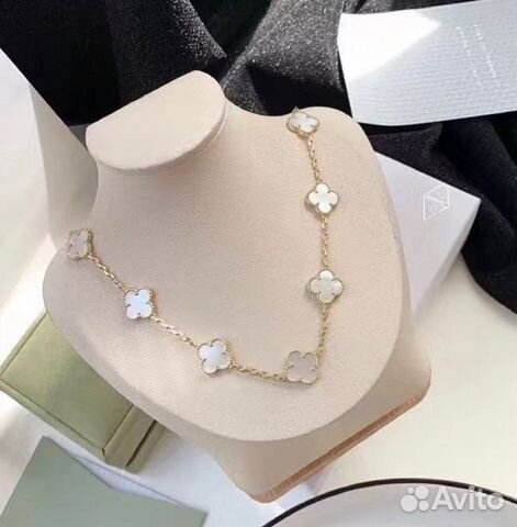 Золотое колье Van Cleef с перламутром